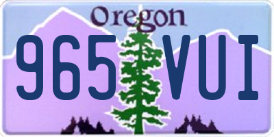 OR license plate 965VUI