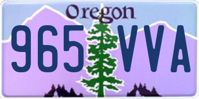OR license plate 965VVA