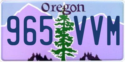 OR license plate 965VVM