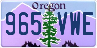 OR license plate 965VWE
