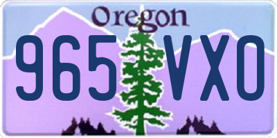 OR license plate 965VXO