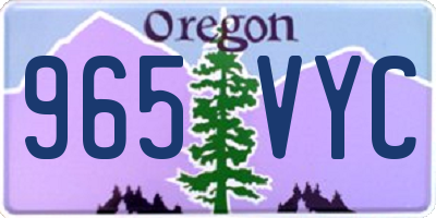 OR license plate 965VYC