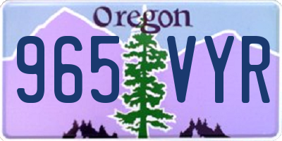 OR license plate 965VYR