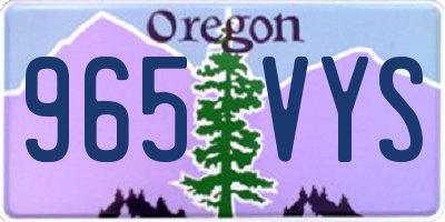 OR license plate 965VYS