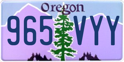 OR license plate 965VYY