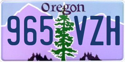 OR license plate 965VZH