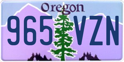 OR license plate 965VZN