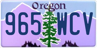 OR license plate 965WCV