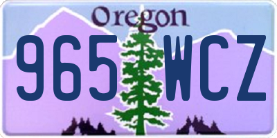 OR license plate 965WCZ