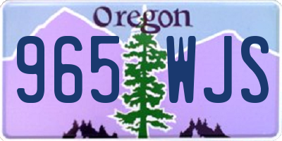 OR license plate 965WJS