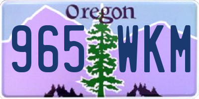 OR license plate 965WKM