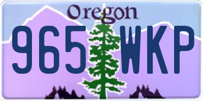 OR license plate 965WKP