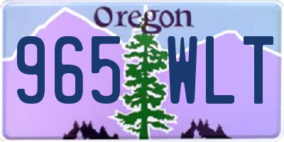 OR license plate 965WLT