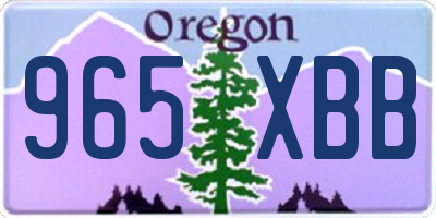 OR license plate 965XBB
