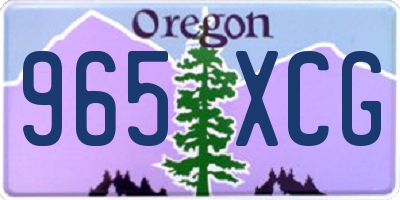 OR license plate 965XCG