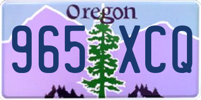 OR license plate 965XCQ