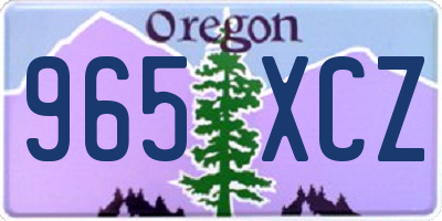 OR license plate 965XCZ