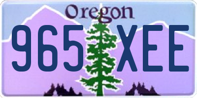 OR license plate 965XEE
