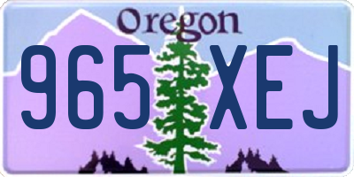 OR license plate 965XEJ