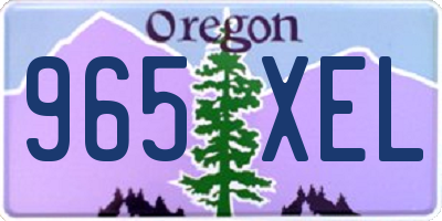 OR license plate 965XEL