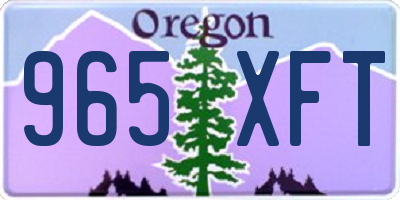 OR license plate 965XFT