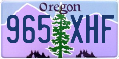 OR license plate 965XHF