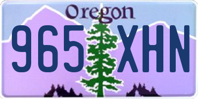 OR license plate 965XHN