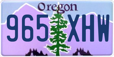 OR license plate 965XHW