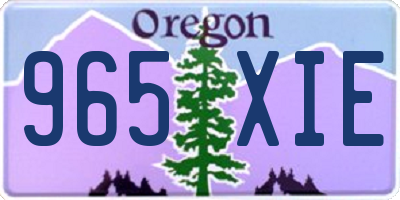 OR license plate 965XIE