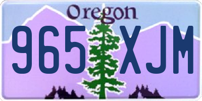 OR license plate 965XJM