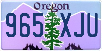 OR license plate 965XJU