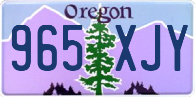 OR license plate 965XJY