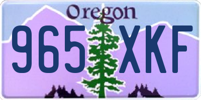 OR license plate 965XKF