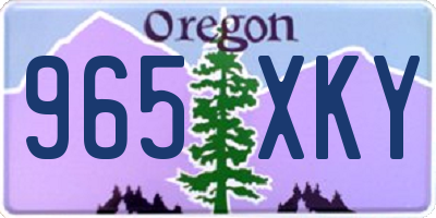 OR license plate 965XKY