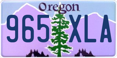 OR license plate 965XLA