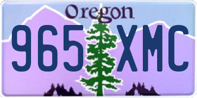OR license plate 965XMC