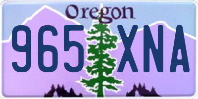 OR license plate 965XNA