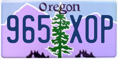 OR license plate 965XOP