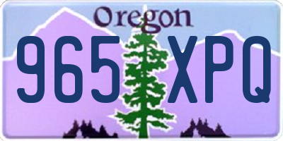 OR license plate 965XPQ