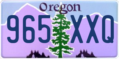 OR license plate 965XXQ