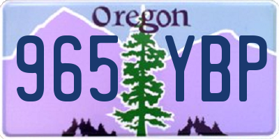 OR license plate 965YBP