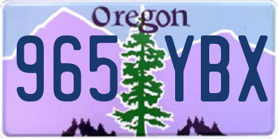 OR license plate 965YBX