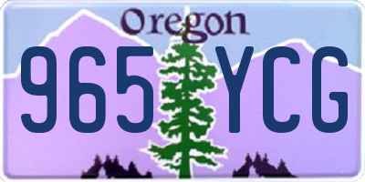 OR license plate 965YCG