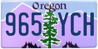 OR license plate 965YCH