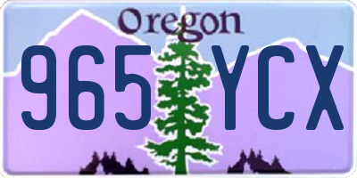 OR license plate 965YCX