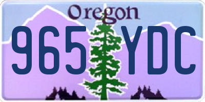 OR license plate 965YDC