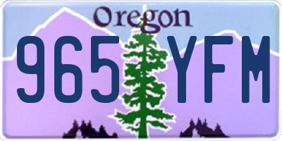 OR license plate 965YFM