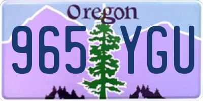 OR license plate 965YGU