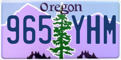 OR license plate 965YHM