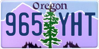 OR license plate 965YHT